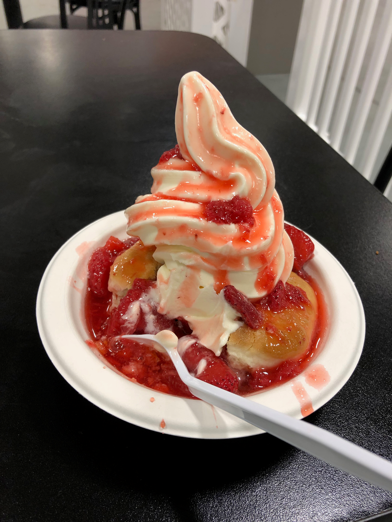 The strawberry shortcake at the Indiana State Fair is a long-standing tradition that may be older than I am.